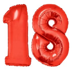18-as piros szám fólia