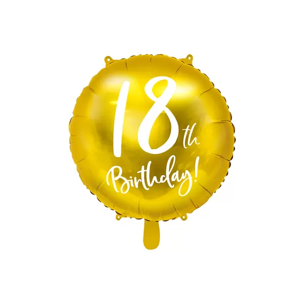 18. Évszámos lufi, fólia, arany, hb