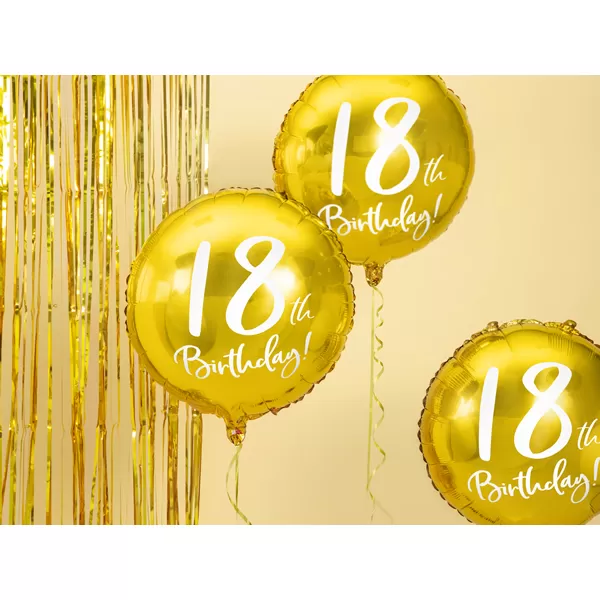 18. Évszámos lufi, fólia, arany, hb