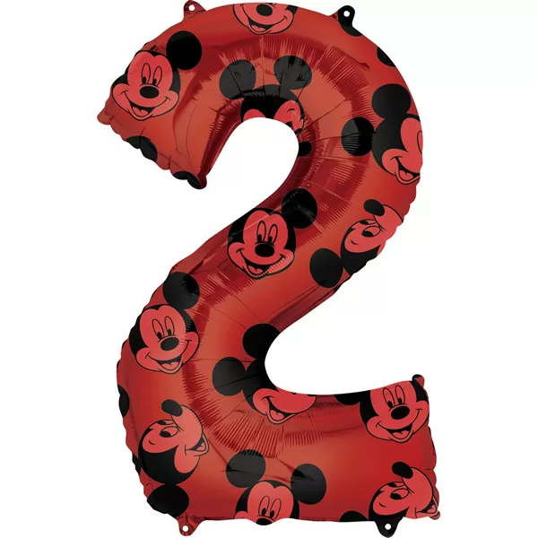 2. szám, fólia lufi, Mickey  Mosue Forever, 66 cm
