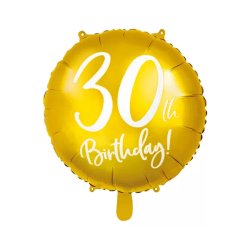 30. Évszámos lufi, fólia, arany, happy b.