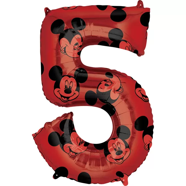 5. szám, fólia lufi, Mickey  Mosue Forever, 66 cm