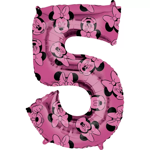 5. szám, fólia lufi, Minnie  Mosue Forever, 66 cm
