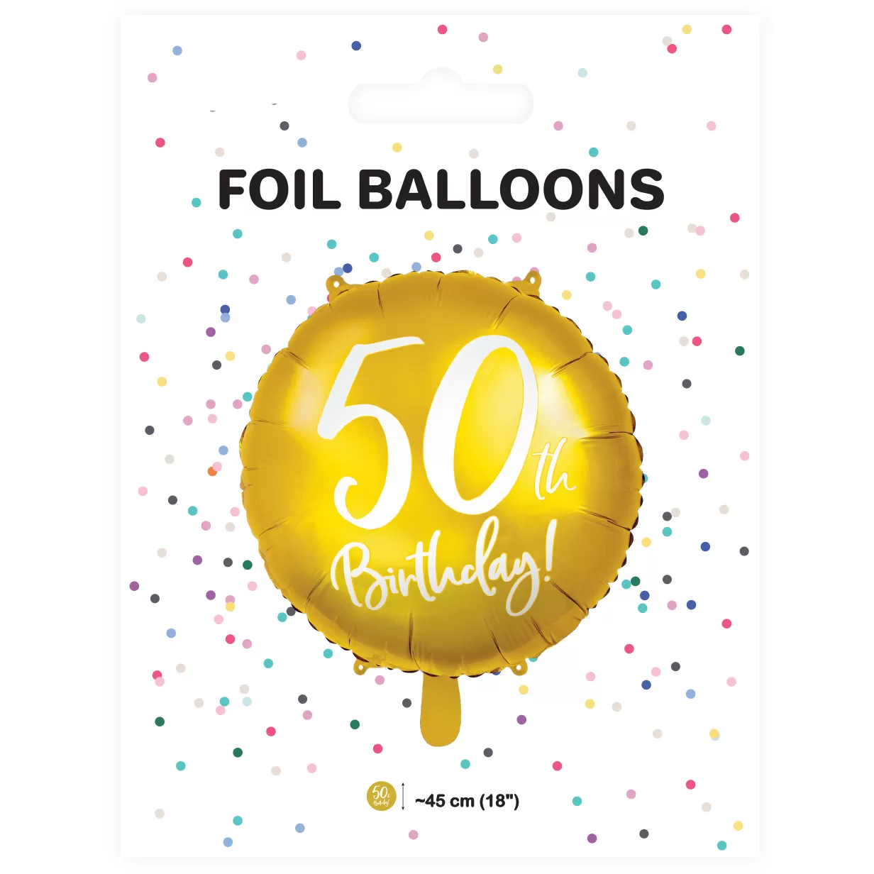 50. Évszámos lufi, fólia, arany, happy b.