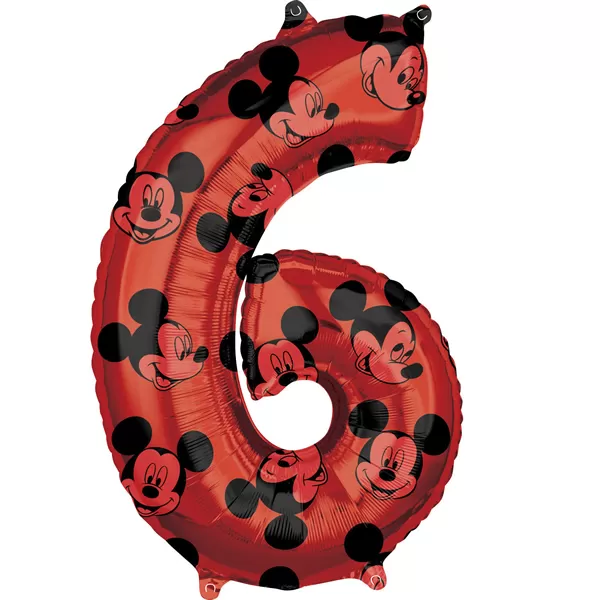 6. szám, fólia lufi, Mickey  Mosue Forever, 66 cm