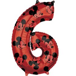 6. szám, fólia lufi, Mickey  Mosue Forever, 66 cm