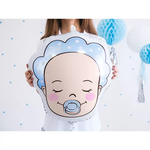 Baby boy fej, fólia lufi, 45 cm