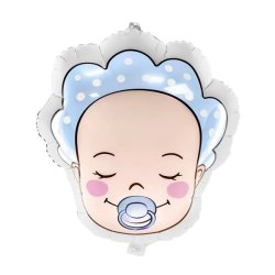 Baby boy fej, fólia lufi, 45 cm