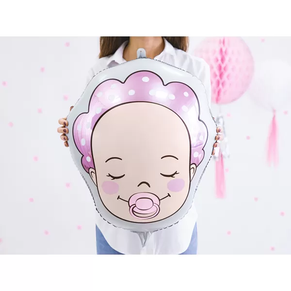 Baby girl fej,  fólia lufi, 45 cm