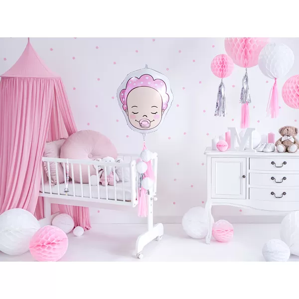 Baby girl fej,  fólia lufi, 45 cm
