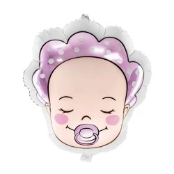 Baby girl fej,  fólia lufi, 45 cm