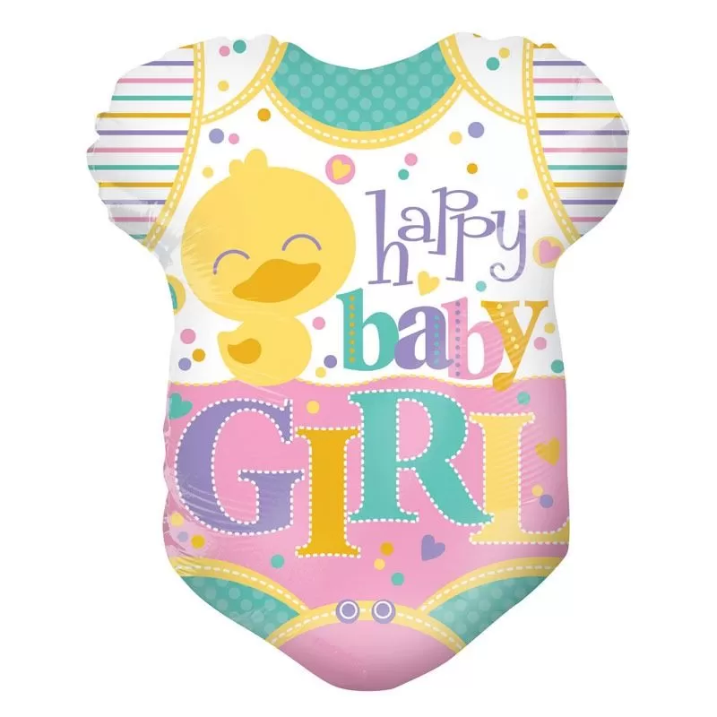 Baby girl ruha forma, fólia lufi, 45cm
