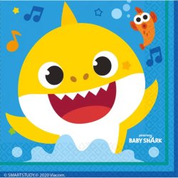 Baby Shark szalvéta, 16 db/cs, 33x33 cm