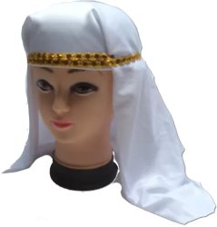 Bajadér kalap, fehér