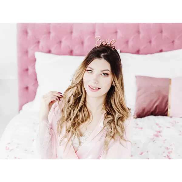 Bride fejdísz, rose gold
