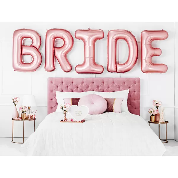 Bride óriás fólia lufi, rose gold, 280x86cm