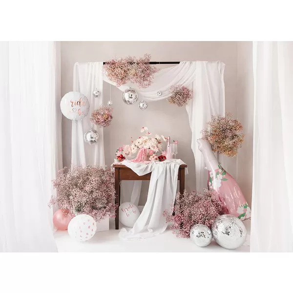 Bride to be feliratú,  pezsgős üveg formájú fólia lufi, 49.5 X 108.5cm
