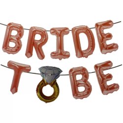 Bride to be, fólia lufi, pezsgő szín