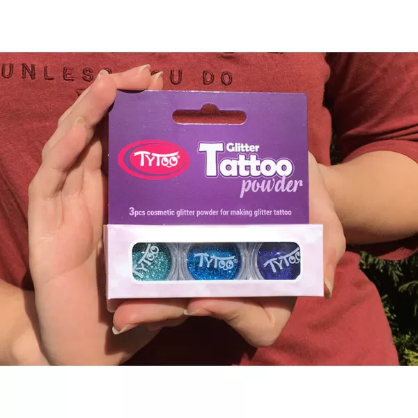 Csillámpor szett 3 x 2,5 ml Azúrkék, Tengerkék, Zafírkék