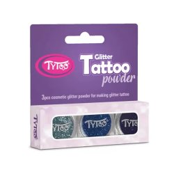 Csillámpor szett 3 x 2,5 ml Azúrkék, Tengerkék, Zafírkék