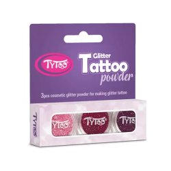Csillámpor szett 3 x 2,5 ml Babarózsaszín, Bíbor, Sötétmályva