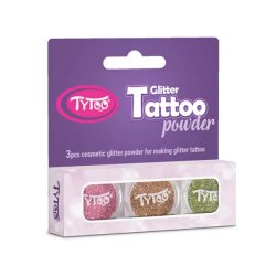 Csillámpor szett 3 x 2,5 ml Babarózsaszín, Pezsgő, Aranyzöld