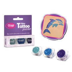 Csillámpor szett 3 x 2,5 ml Babarózsaszín, Világos mályva, Türkiz