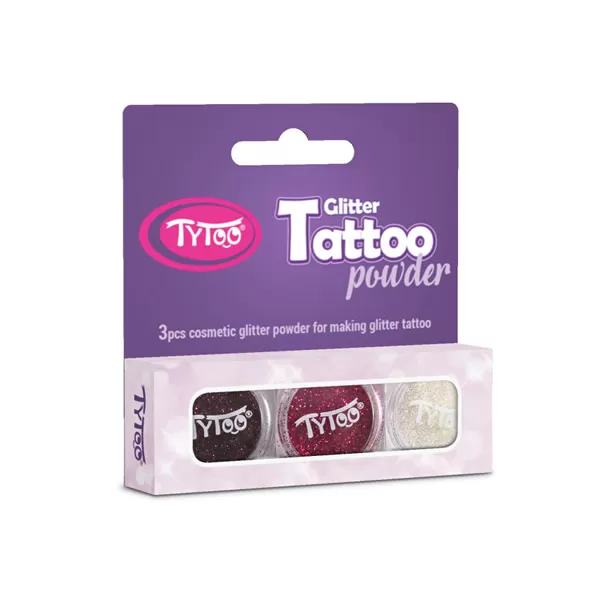 Csillámpor szett 3 x 2,5 ml Barna, Bíbor, Gyémánt