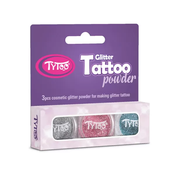 Csillámpor szett 3 x 2,5 ml Ezüst, Babarózsaszín, Azúrkék