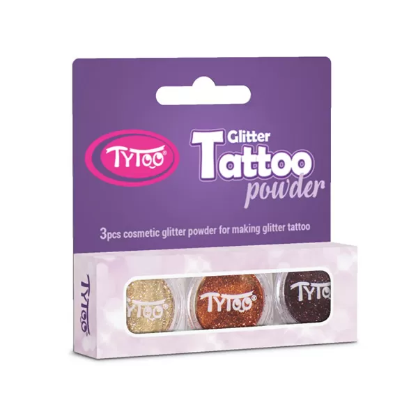 Csillámpor szett 3 x 2,5 ml Óarany, Világosbarna, Barna