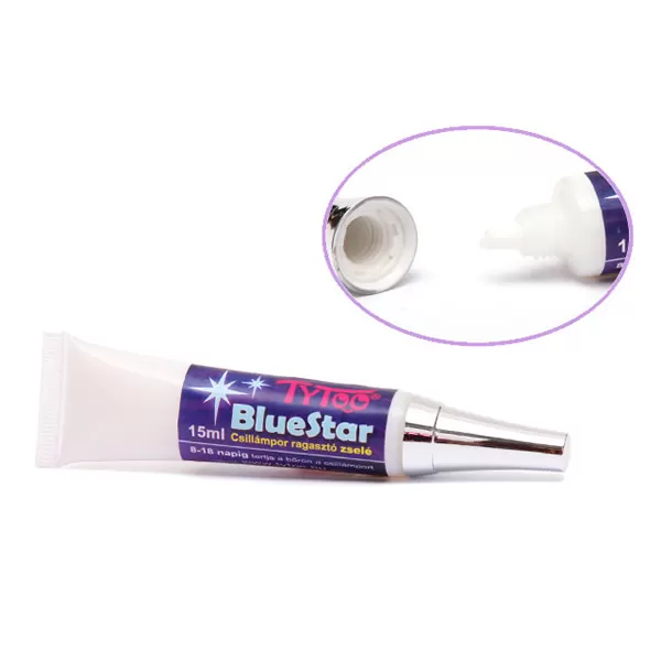 Csillámtetoválás ragasztó BlueStar 15ml utántöltő Kékes-fehér