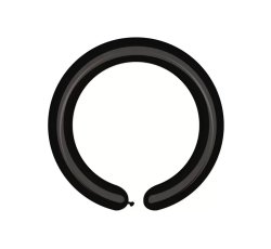 Cső (modellező) lufi, fekete, D4, 100 db/cs