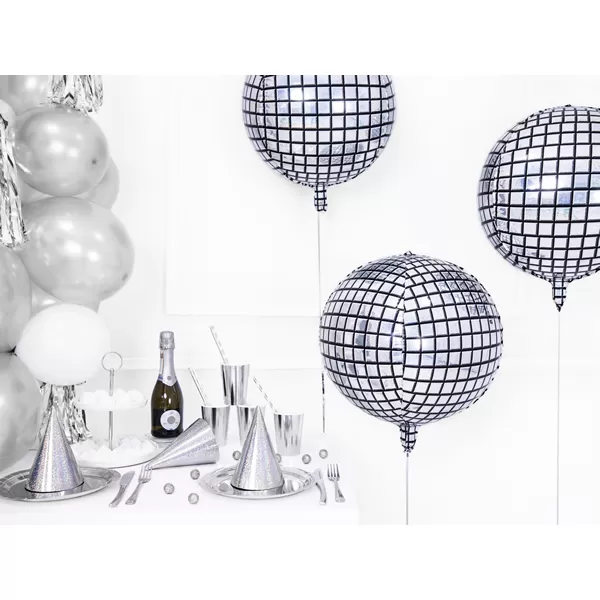 Disco gömb fólia lufi, 40cm