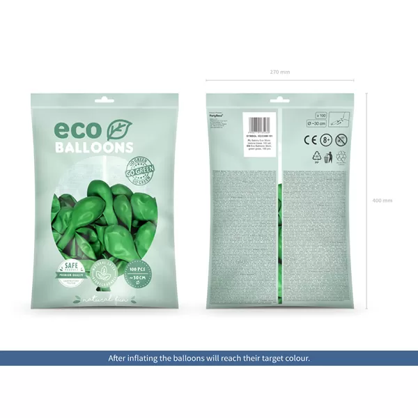 ECO lufi (metál) fű zöld, 32cm, 100 db/cs