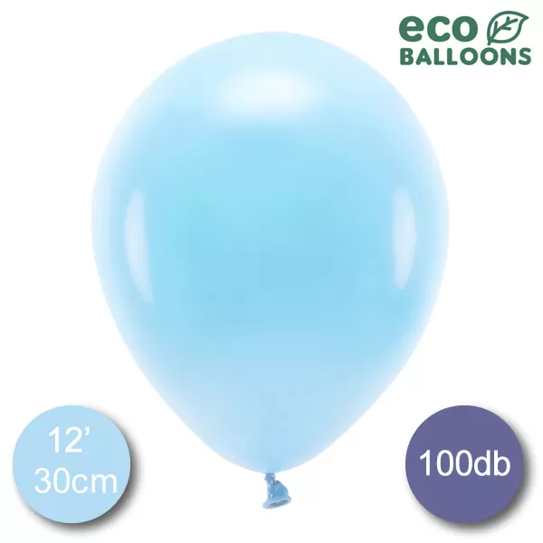 ECO lufi, latex, 30cm 100 db, pasztel égkék