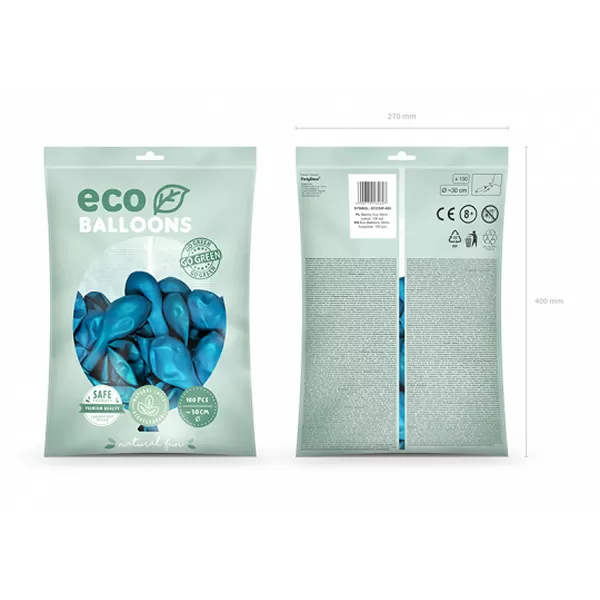 ECO lufi, latex, 30cm 100 db, türkiz kék