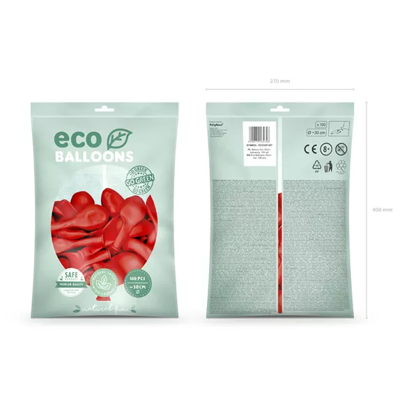 Eco lufi, latex, d30 100 db, piros