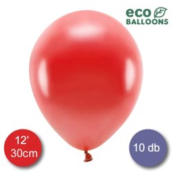 Eco lufi, latex, metál piros, d30 10 db