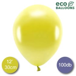 Eco lufi, latex, metál sárga, d30, 100 db