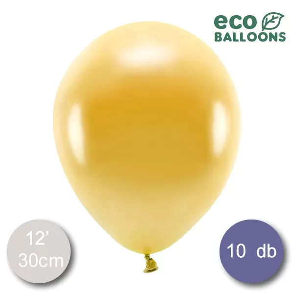 ECO Lufi, metál arany, 30cm, 10 db/cs