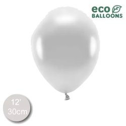 ECO Lufi, metál ezüst, 30cm, 10 db/cs