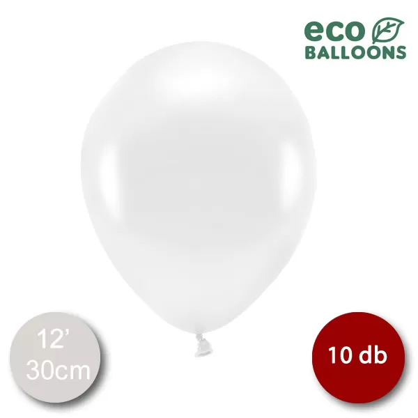 ECO Lufi, metál fehér , 30cm, 10 db/cs