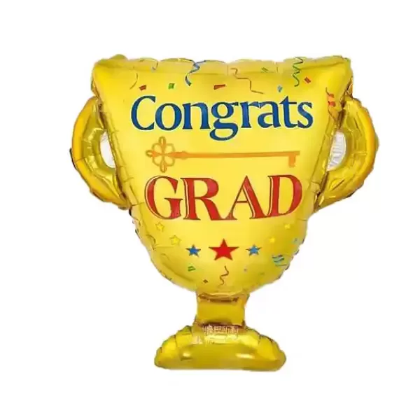 Fólia lufi,  ballagásra, serleg, Congrats GRAD, 65 cm