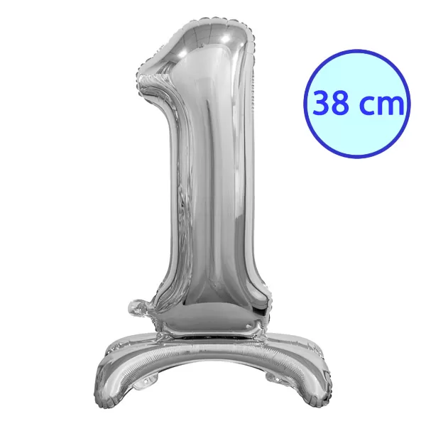 Fólia lufi, 1, talpas, ezüst, 38 cm