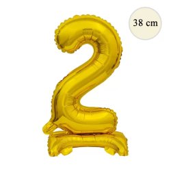 Fólia lufi, 2, talpas, arany, 38 cm