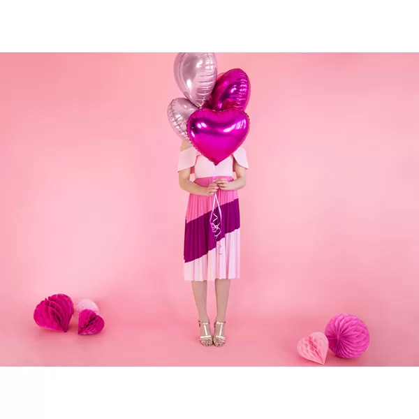 Fólia lufi, 45cm, szív, light pink