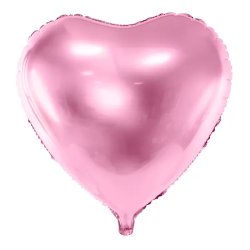 Fólia lufi, 45cm, szív, light pink