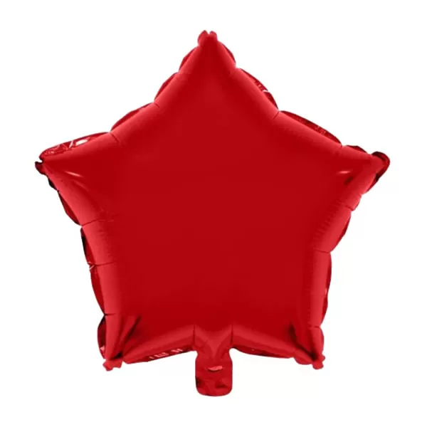 Fólia lufi, 46 cm, csillag, piros