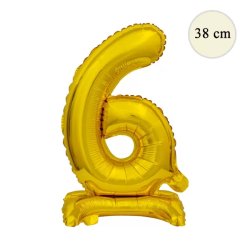 Fólia lufi, 6, talpas, arany, 38 cm