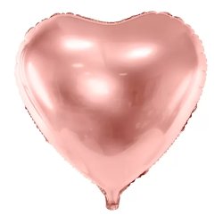 Fólia lufi, 61cm, szív, rose gold